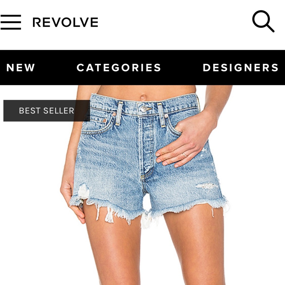 Agolde Parker Vintage Denim Shorts